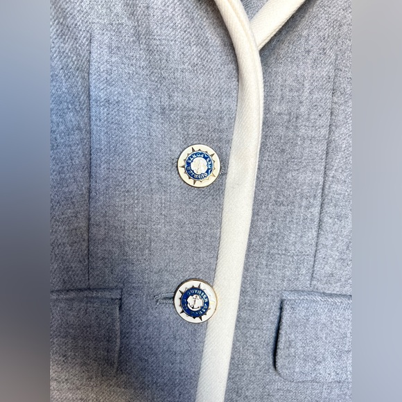 J. Crew Lexington Wool Blazer Classic Sz 0 gray with white tipped - Picture 5 of 8